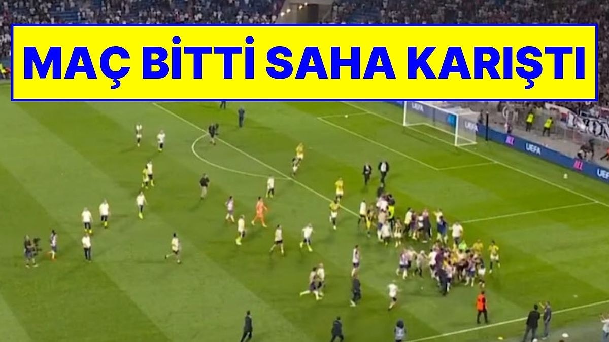 Lyon Fenerbahçe Maçı Sonrası Saha İçi Karıştı: Guendouzi'ye Saldırmaya Çalıştılar!