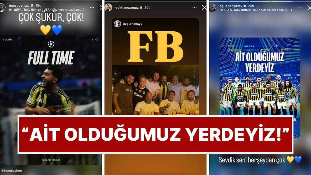 Yıllar Süren Hasret Sona Erdi: Fenerbahçe’nin Şampiyonlar Ligi Zaferine Ünlülerden Tebrik Yağdı!
