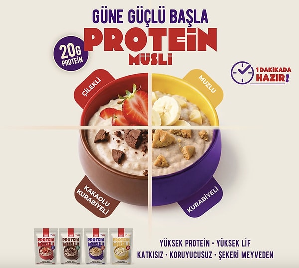 Züber Marka Festivali'ne özel kupon fırsatları ve protein müsli deneme paketi!
