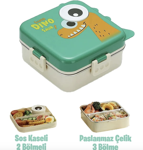 Vagonlife 3 bölmeli sos kaseli sızdırmaz sefer tası 1120 ml beslenme çantalarını tamamlıyor!