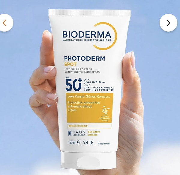 Bioderma Photoderm Spot SPF 50+ leke karşıtı güneş kremi 150 ml sepete özel fırsatlarla 1.399,00 TL!