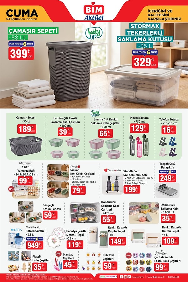 Hobby Life Çamaşır Sepeti 58 L 399 TL