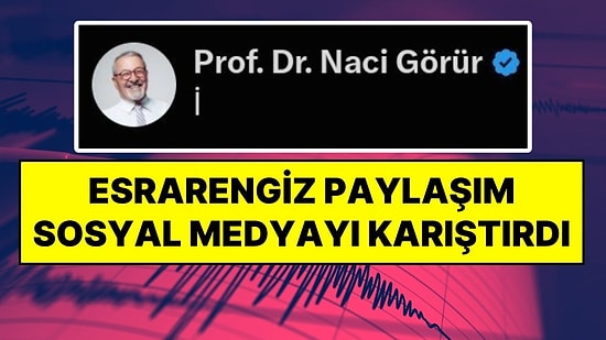 Deprem Uzmanı Naci Görür’ün Paylaşımı ‘İstanbul Depremi Uyarısı’ Sanıldı: Özür Dileyerek Açıklama Yaptı