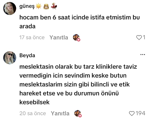 Gelen yorumlardan bazılarına hep birlikte bakalım...