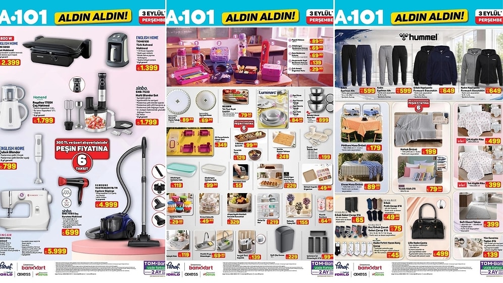 A101'e Dikiş Makinesi Geliyor! 3 Eylül 2026 A101 Aldın Aldın Kataloğu