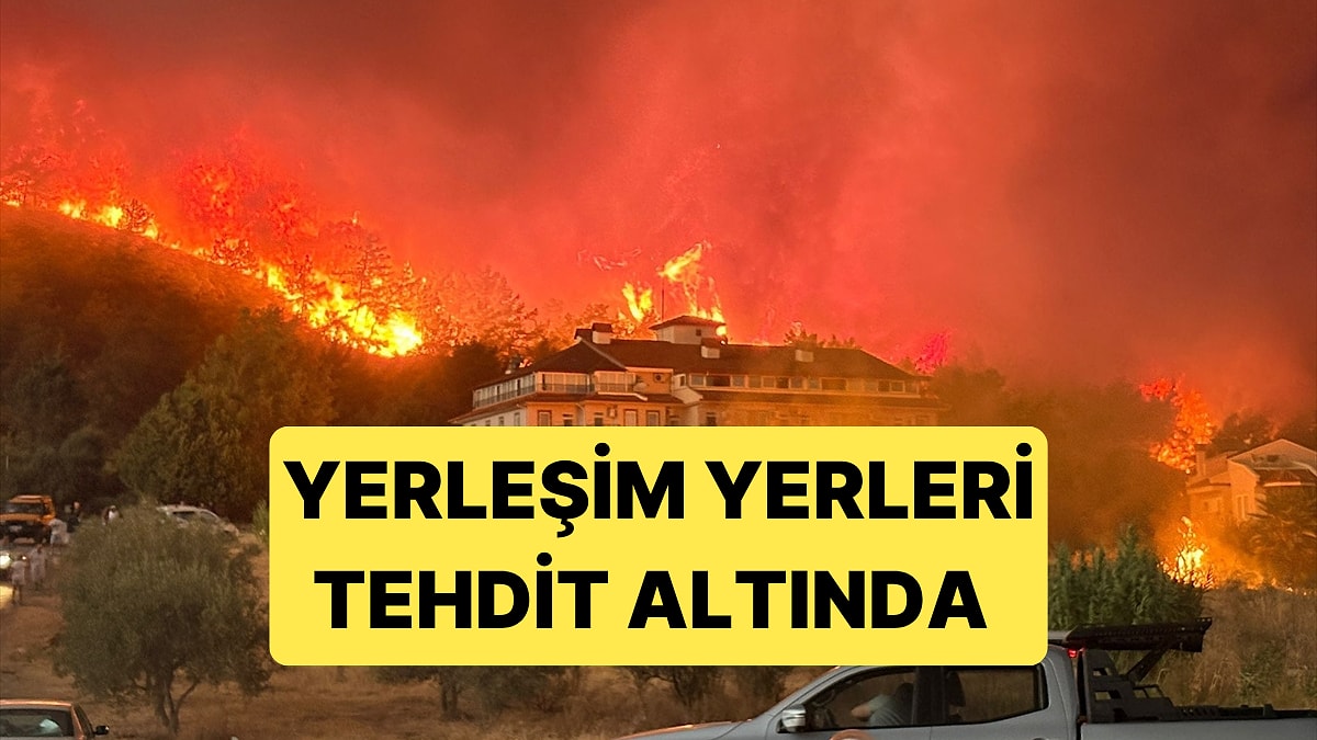 Fethiye'deki Orman Yangını Yerleşim Yerlerini Tehdit Etmeye Başladı