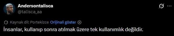 Talisca'dan manidar paylaşım.