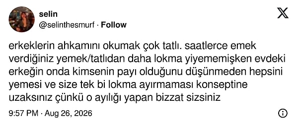Saatlerce hazırlanan yemekten yapan kişiye tek lokma bırakılmamasına da dikkat çekildi.