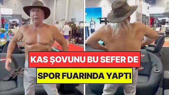 Şener Üşümezsoy Bu Sefer de Spor Fuarında Soyundu: “Göğüsleri Çekmen Lazım Hasan”