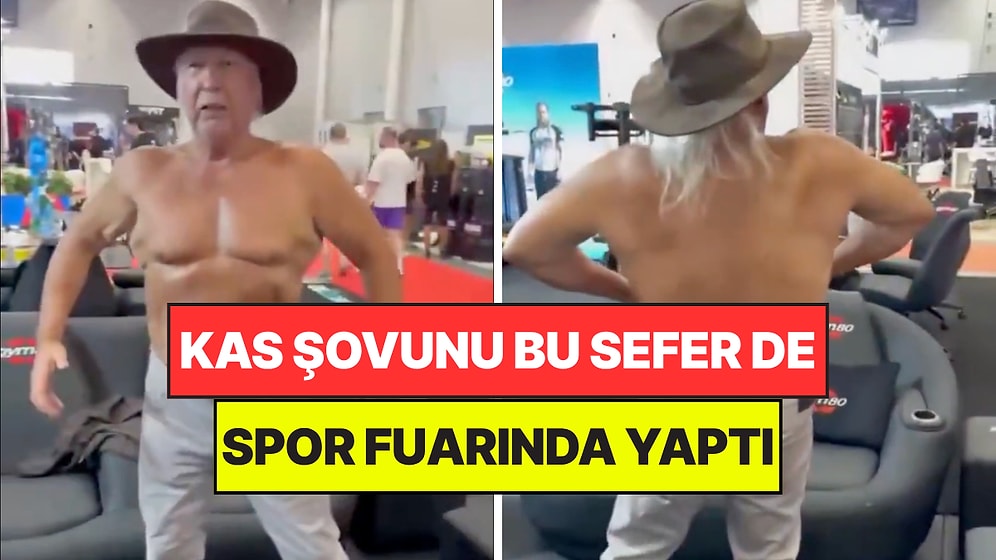 Şener Üşümezsoy Bu Sefer de Spor Fuarında Soyundu: “Göğüsleri Çekmen Lazım Hasan”