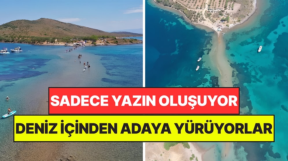 Sadece Yaz Aylarında Görülebiliyor: Denizin İçinden Yürüyerek Adadan Adaya Geçiyorlar