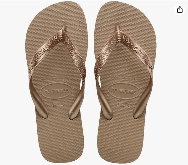 Havaianas Top metalik kahverengi kadın parmak arası terlik son 365 günün en düşüğü 1.699,93 TL!