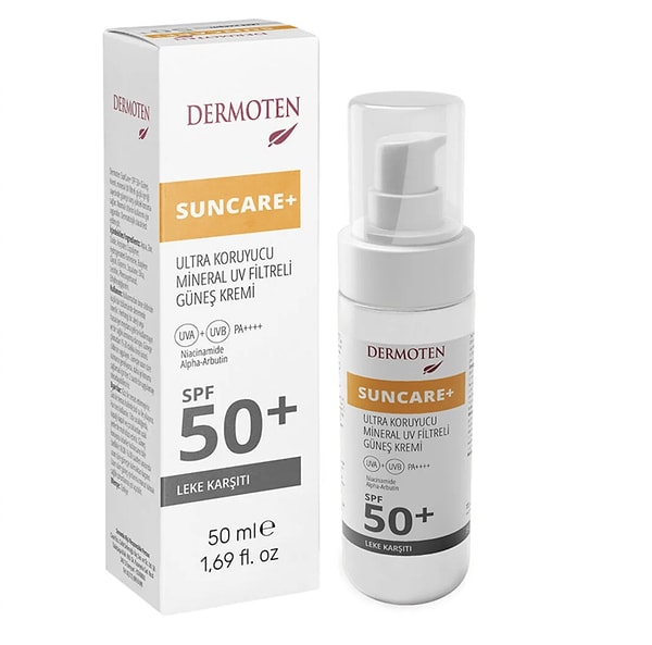 Dermoten Suncare+ SPF50 leke karşıtı güneş kremi %20 indirimle 799,90 TL yerine net 639,92 TL!