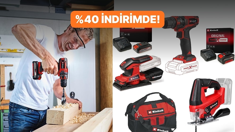 Evdeki Tüm Tadilat İhtiyaçlarına Tek Çözüm: Einhell 3'lü Akülü Alet Seti İndirimde!