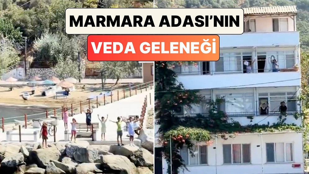 Bir Sosyal Medya Kullanıcısı Marmara Adası Yerlilerinin Tatilcilere Yaptığı Geleneksel Vedayı Paylaştı