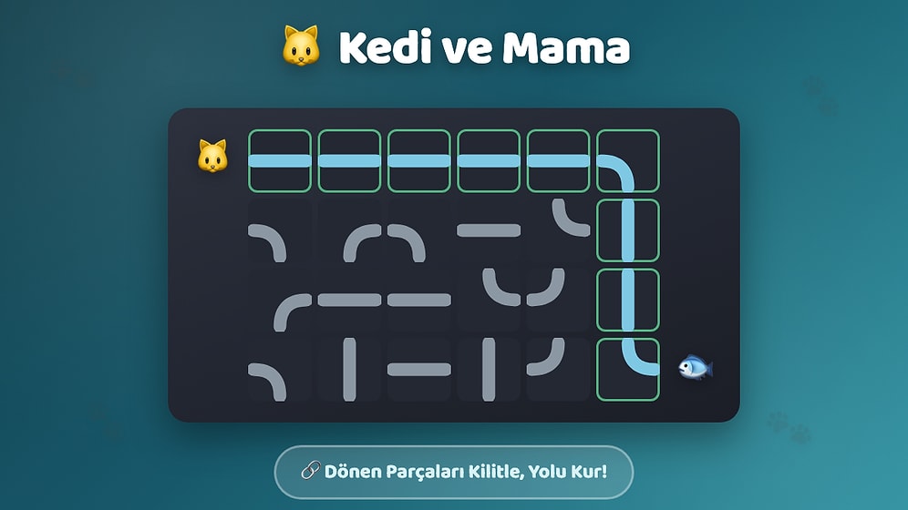 Bulmacayı Tamamlayıp Kediyi Yemeğine Ulaştırabilecek misin?