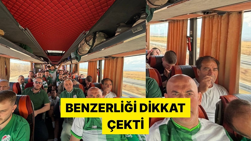 Bursaspor Deplasman Otobüsündeki Atatürk'e Benzeyen Taraftar Dikkatlerden Kaçmadı
