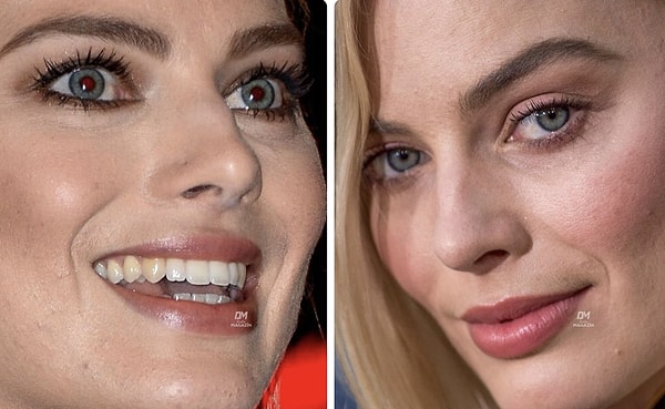 Kariyeri boyunca güzelliğiyle de sık sık gündeme gelen Margot Robbie’nin farklı zamanlarda çekilen iki yakın plan paparazzi karesi sosyal medyada yan yana getirildi.