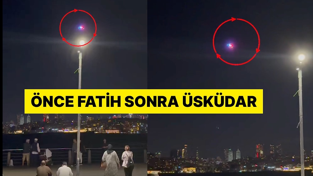 Polis Dronu Bu Kez de Üsküdar Sahilinde İçki İçenleri Uyardı