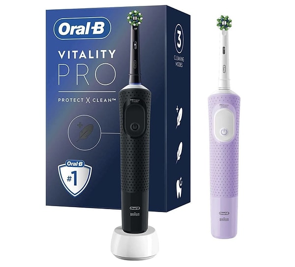Oral-B Vitality Pro 2'li şarjlı diş fırçası avantaj paketi %12 indirimle 2.384,25 TL yerine net 2.099,00 TL!