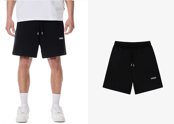 VOID Edition nakışlı premium oversize şort ONEDIO koduyla 899,00 TL yerine sepette net 449,10 TL!