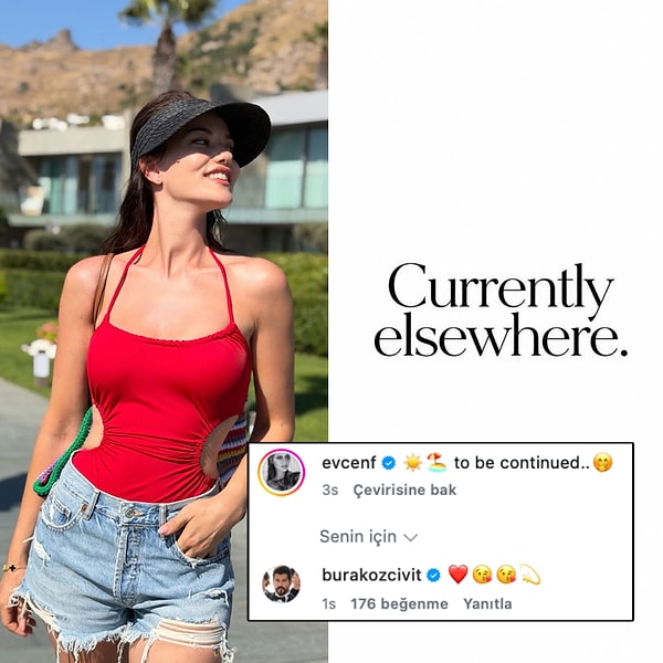 Evcen, Instagram hesabından tatil karelerinin yer aldığı yeni bir fotoğraf serisi paylaştı.