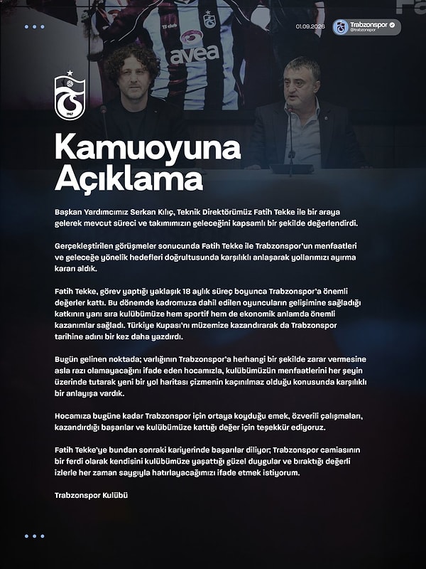 Haberi kulüp de kısa süre sonra doğruladı.