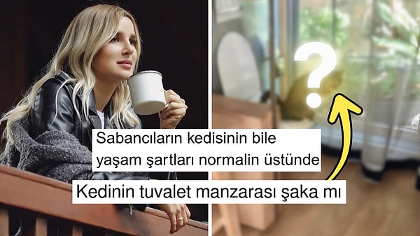 Pınar Sabancı'nın Kedisi ve Manzaralı Tuvaleti Olay Oldu!