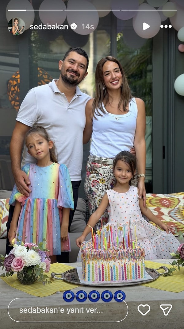 Seda Bakan ve eşi Ali Erel, büyük kızları Leyla’nın yeni yaşını ailece kutladı.
