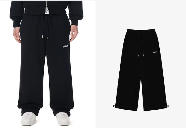 VOID Edition nakışlı ayarlanabilir paça premium oversize eşofman altı 1.399,00 TL yerine 599,00 TL!