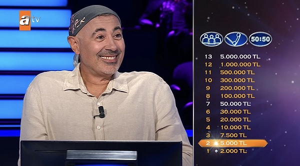 MasterChef Şadi, 'Kim Milyoner Olmak İster?' yarışmasına katılmış.
