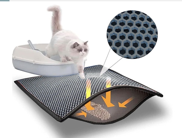 ByPet elekli gri kedi kumu paspası %56 indirimle net 165,00 TL!