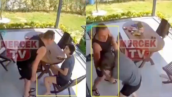 Berhan Şimşek'in kadına şiddet uyguladığı anlar ortaya çıktı.