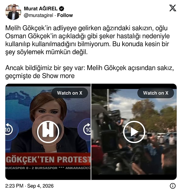 Murat Ağırel'den ise farklı yorum geldi: