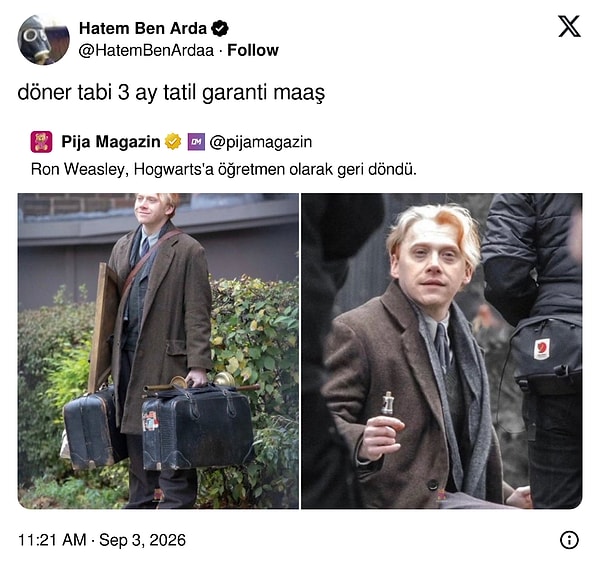 Eşi de öğretmen olsa...