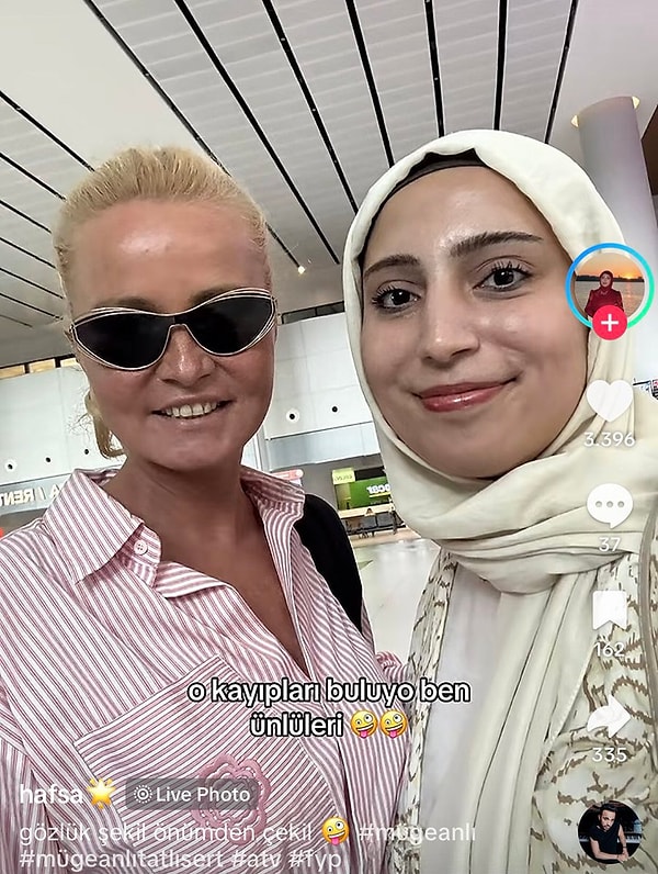 Ünlülerle çektirdiği fotoğraflarla tanınan Hafsa, bu kez Müge Anlı’yı buldu! Ünlü sunucunun doğal ve filtresiz hali dikkat çekti.