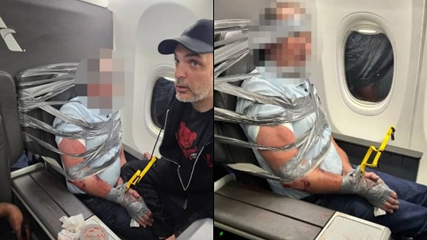 Plastik kelepçe ve koli bandıyla zaptettiler.