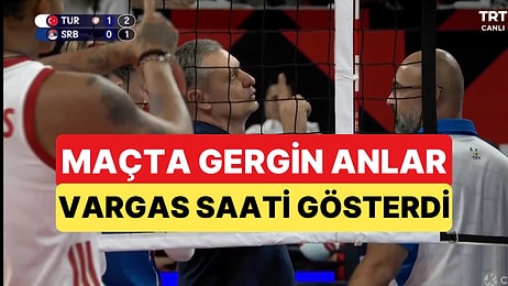 Türkiye-Sırbistan Maçında İtiraz Uzayınca Salonda Gergin Anlar Yaşandı: Vargas'tan Saat Müdahalesi