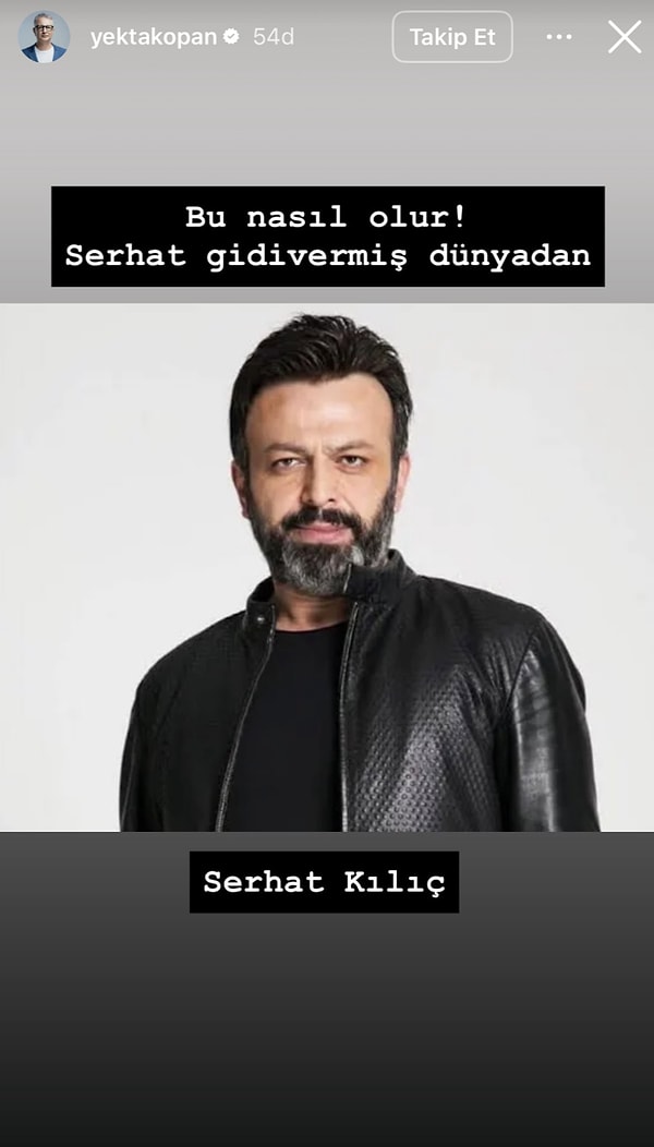 Yekta Kopan ise bu ani kayıp karşısında yaşadığı şoku dile getirdi.