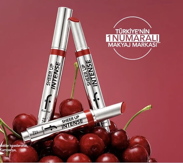 Flormar Sheer Up Intense jel ruj lansmana özel 999,99 TL yerine net 499,00 TL!