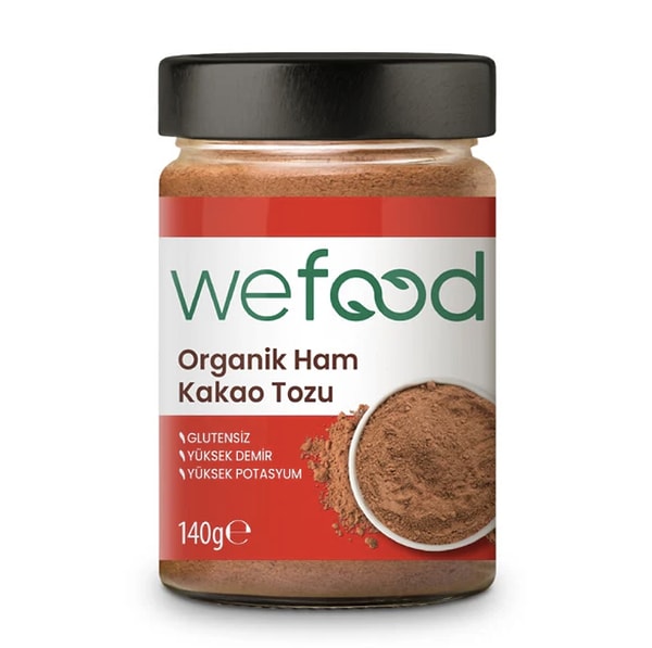 Wefood organik ham kakao tozu sepette net %50 indirimle 1.046,00 TL yerine 523,00 TL!