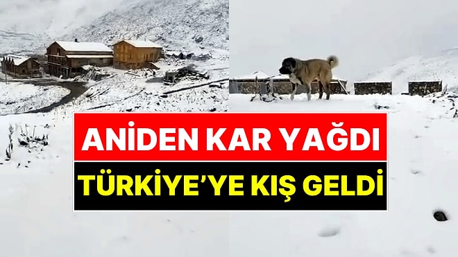 Kış Türkiye’ye Geldi: Ünlü İlçeye Aniden Kar Yağdı!
