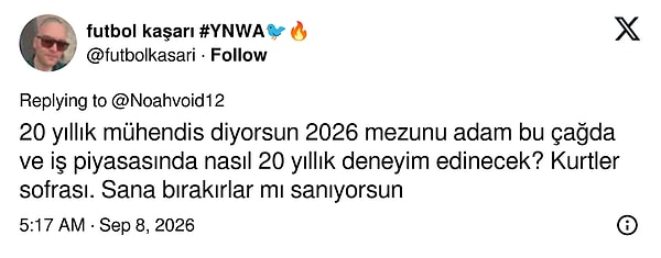 Yeni mezunların deneyim çıkmazına dikkat çekenler oldu.