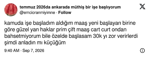 Kamuda çalışan biri kendi maaşını ve yan haklarını anlattı.