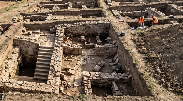 Montbellant Tepesi’nin dik yamaçlarına inşa edilen yapılar alan darlığı nedeniyle son derece sıkı bir şehir planlaması yapıldığını gösterdi.