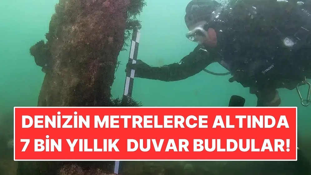 Denizin 9 Metre Altında 7 Bin Yıllık, 120 Metrelik Duvar Buldular