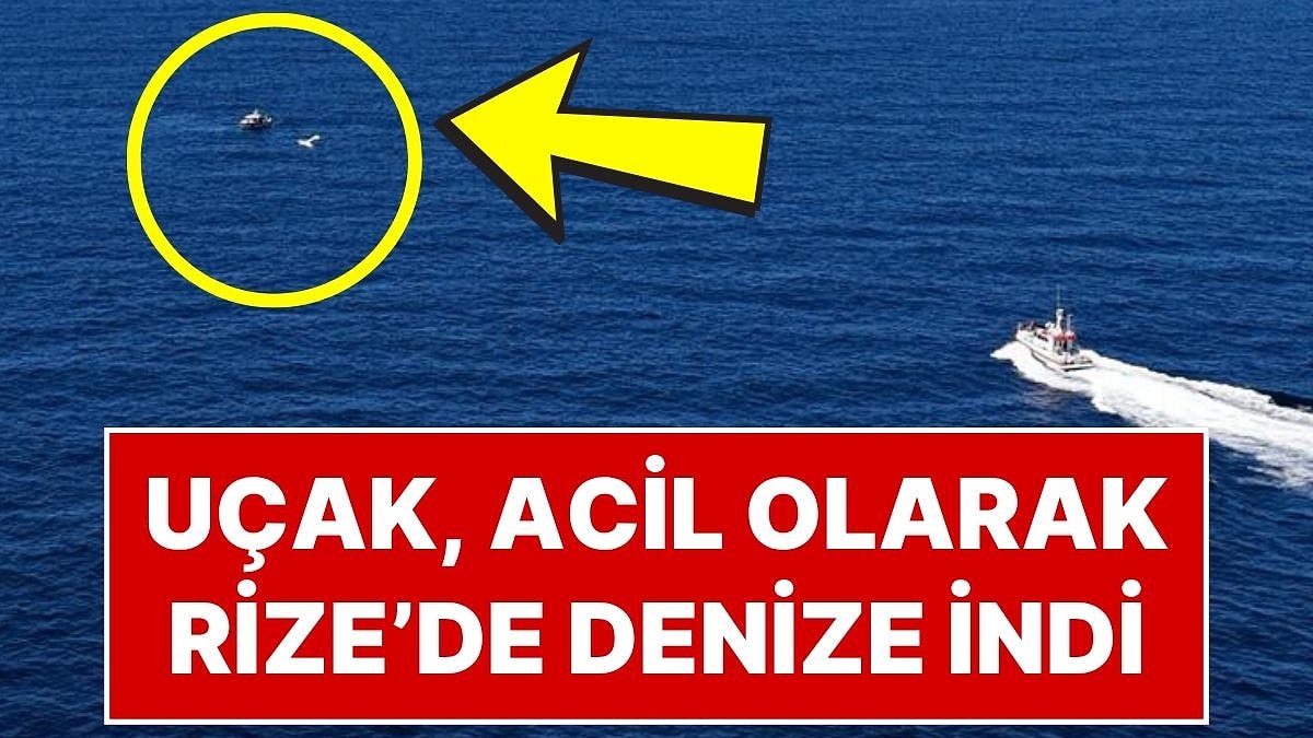 Gürcistan’dan Kalkan Uçak Rize’de Denize Acil İniş Yaptı