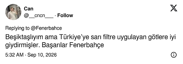 Rakip taraftarlardan bile takdir geldi.