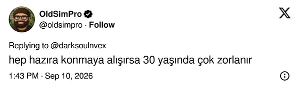 Bir kullanıcı da geleceğe dair uyarıda bulundu.