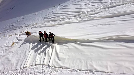 Giant White Blankets Spread Over Glaciers to Slow Down Melting